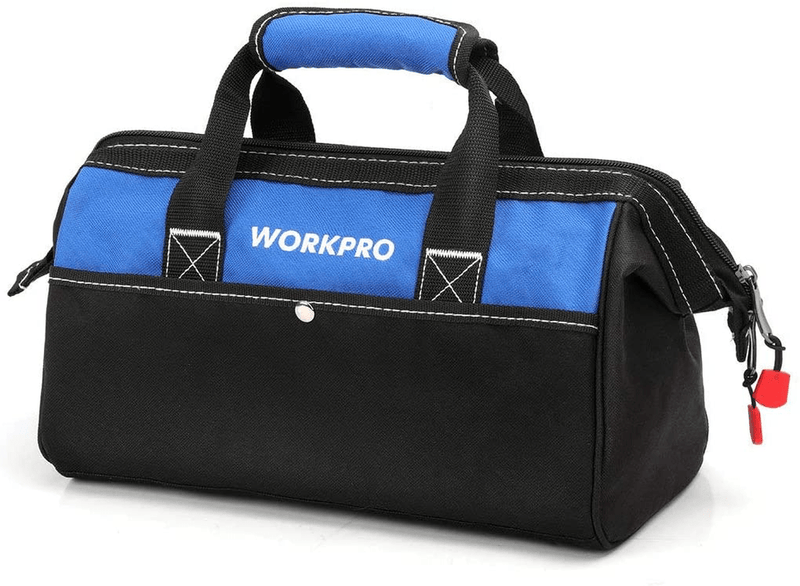 WORKPRO 13-inch Tool Bag, Wide Mouth Tool Tote Bag with Inside Pockets for Tool Storage Hardware > Hardware Accessories > Tool Storage & Organization WORKPRO   
