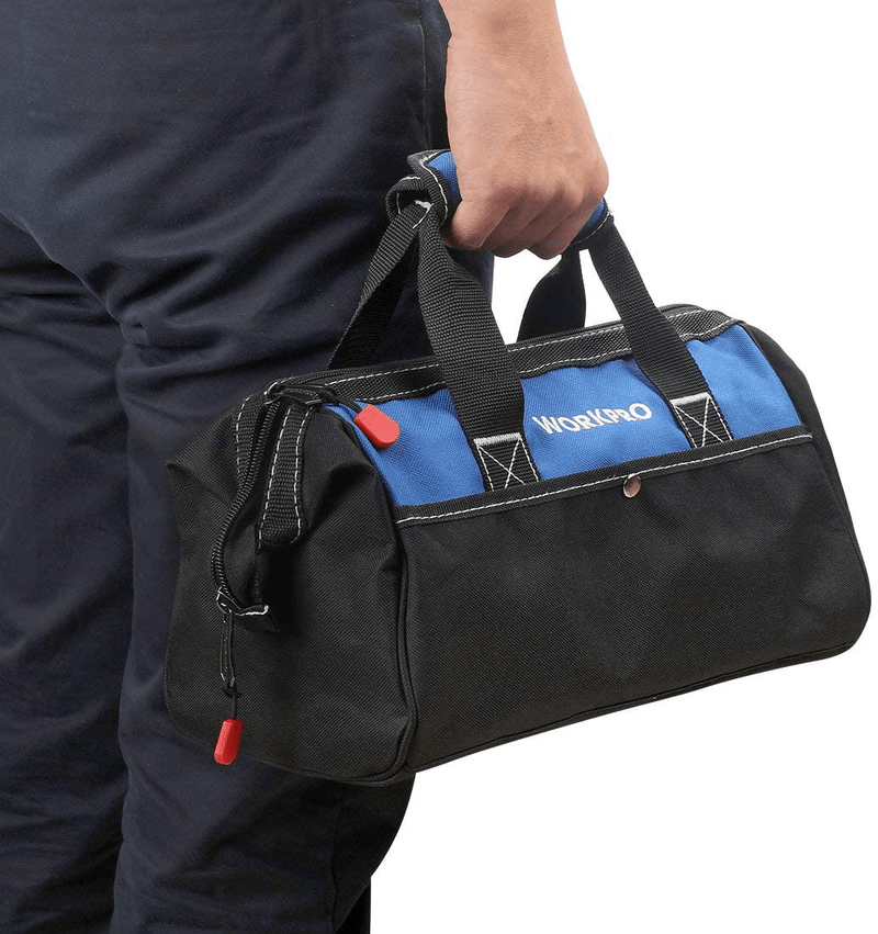 WORKPRO 13-inch Tool Bag, Wide Mouth Tool Tote Bag with Inside Pockets for Tool Storage Hardware > Hardware Accessories > Tool Storage & Organization WORKPRO   