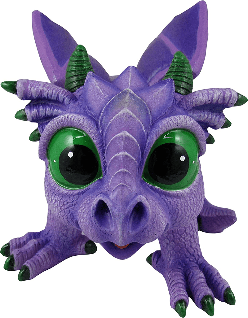 World of Wonders - Dreamland Dragons Series - Amethyst - Collectible Amethyst The Stone Dragon Figurine with Official Birth Certificate | Fantasy Home Decor Accent, Purple Home & Garden > Decor > Seasonal & Holiday Decorations World of Wonders Gifts Amethyst  