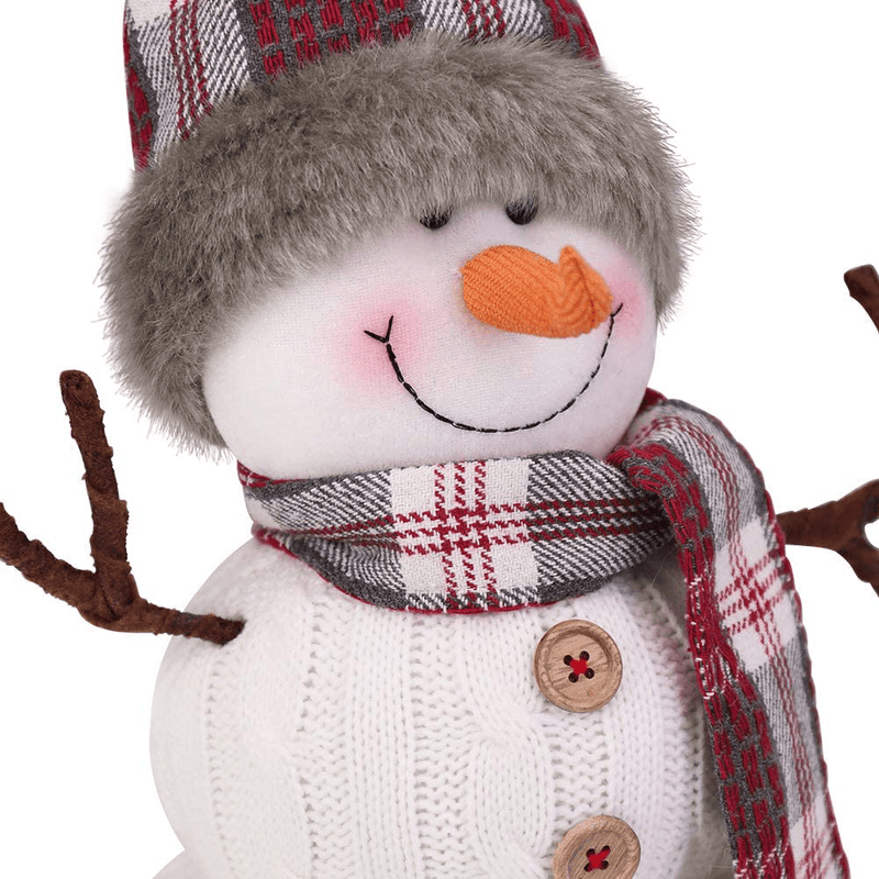 Worldeco Christmas Handmade Gift Cute Snowman Animated Plush Knit Doll Collectible Figurine Xmas Bedroom Home Decorations Holiday Presents 20 inch Home & Garden > Decor > Seasonal & Holiday Decorations& Garden > Decor > Seasonal & Holiday Decorations WORLDECO   