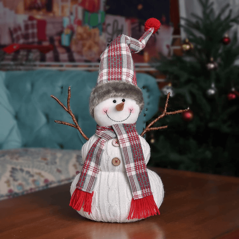 Worldeco Christmas Handmade Gift Cute Snowman Animated Plush Knit Doll Collectible Figurine Xmas Bedroom Home Decorations Holiday Presents 20 inch Home & Garden > Decor > Seasonal & Holiday Decorations& Garden > Decor > Seasonal & Holiday Decorations WORLDECO   
