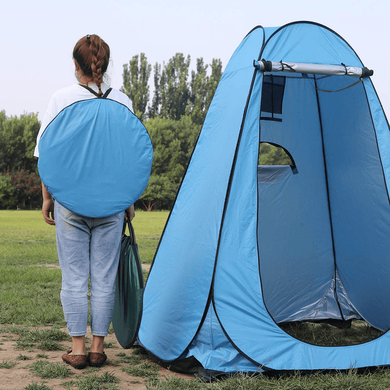 WOWCASE 1-2 Person Large Space Pop up Shower Privacy Shelter Tent with 3 Windows, Outdoor Waterproof Silver Anti-Uv Coated Portable Dressing Room, Privacy Shower Tents for Camping Beach Isolation Sun Shelter Picnic Fishing Sporting Goods > Outdoor Recreation > Camping & Hiking > Portable Toilets & Showers WOWCASE   
