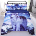 Wowelife Wolf Comforter Set Queen 5 Piece Galaxy Wolf Bedding with Comforter, Flat Sheet, Fitted Sheet and 2 Pillows(Queen, Galaxy Wolf)