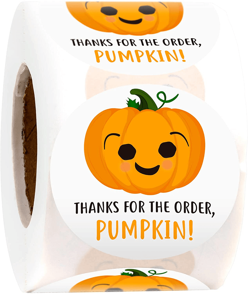WRAPAHOLIC Halloween Stickers - Jack-O-Lantern Design Sticker, Thank You Business Stickers for Holiday/Party Decoration and Gift Wrap - 2 x 2 Inch 500 Total Labels Home & Garden > Decor > Seasonal & Holiday Decorations& Garden > Decor > Seasonal & Holiday Decorations WRAPAHOLIC Thank You for the Order  