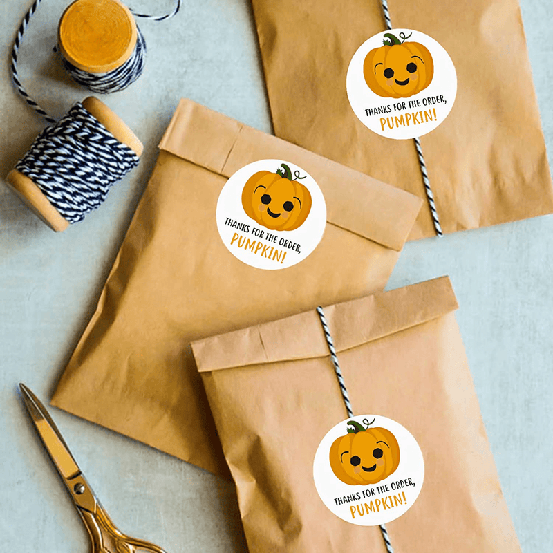 WRAPAHOLIC Halloween Stickers - Jack-O-Lantern Design Sticker, Thank You Business Stickers for Holiday/Party Decoration and Gift Wrap - 2 x 2 Inch 500 Total Labels Home & Garden > Decor > Seasonal & Holiday Decorations& Garden > Decor > Seasonal & Holiday Decorations WRAPAHOLIC   