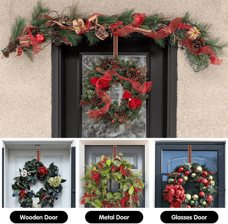 Wreath Hanger, Adjustable Length from 15 to 25 Inches Wreath Hanger for Front Door Heavy Duty with 20LB Upgrade Wreath Hook Holder for Christmas Decorations by Ancintre (Bronze-2 Pack) Home & Garden > Decor > Seasonal & Holiday Decorations AnCintre   
