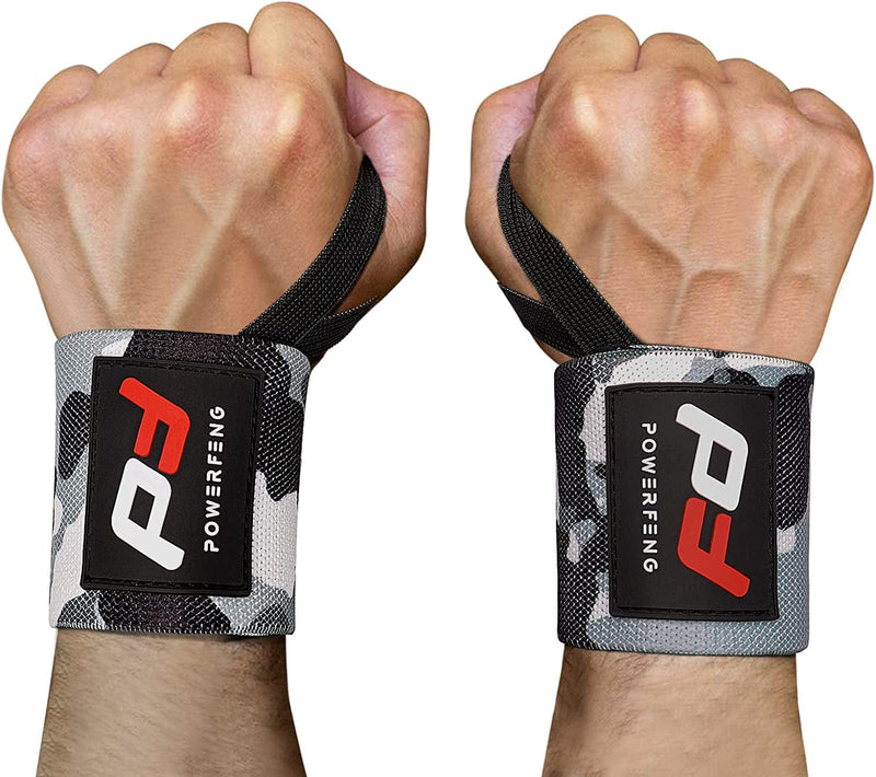 Wrist Wraps Support Weight Lifting: Weightlifting Crossfit Wrist Wraps Powerlifting Strength - Gym Benching Wrist Wrap Powerlifting for Men ＆ Women - Wrist Wraps for Bodybuilding (18Inch, Red Stripes)