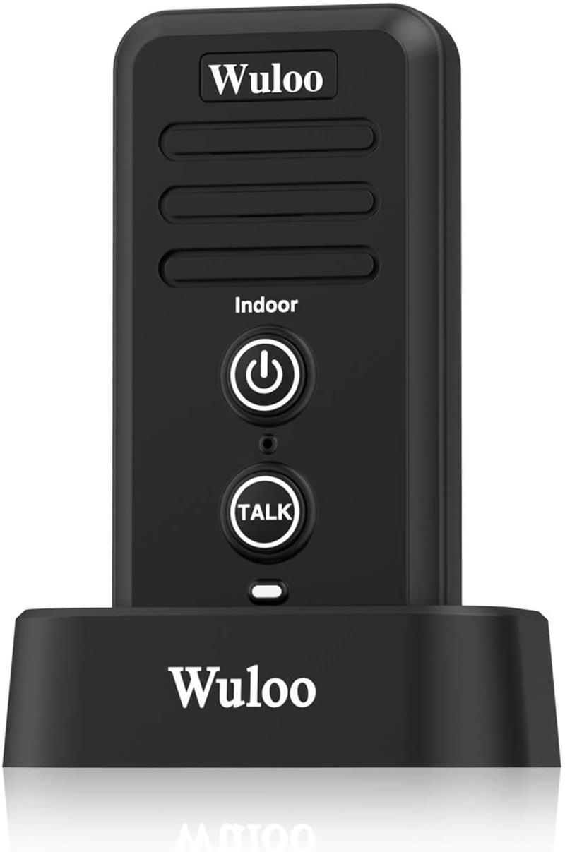 Wuloo Wireless Intercom Doorbells for Home Classroom, Intercomunicador Waterproof Electronic Doorbell Chime with 1/2 Mile Range 3 Volume Levels Rechargeable Battery Including Mute Mode(Black, 1&1) Electronics > Communications > Intercoms Wuloo In-Unit-B  