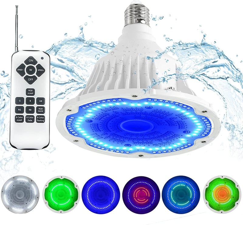 WYZM LED Swimming Pool Light Bulb for Pentair Hayward Light Fixture,120V,With Remote,Ip68 Waterproof Home & Garden > Pool & Spa > Pool & Spa Accessories Greensun   