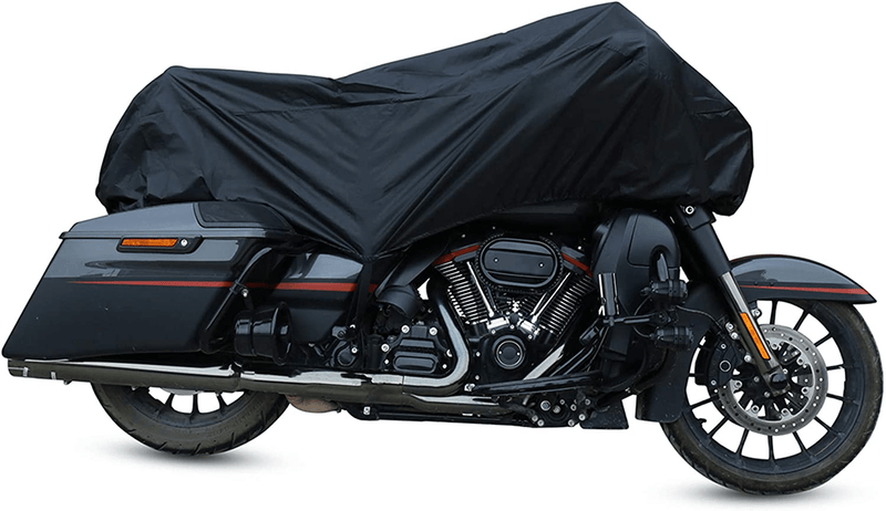 X AUTOHAUX Motorcycle Cover Street Bike Scooter Lightweight Half Cover Outdoor Waterproof Rain Dust Protector Black Size M for Kawasaki for Harley Davidson Vehicles & Parts > Vehicle Parts & Accessories > Vehicle Maintenance, Care & Decor > Vehicle Covers > Vehicle Storage Covers > Motorcycle Storage Covers ‎X AUTOHAUX L  