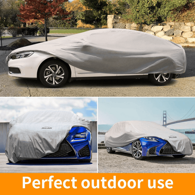 XCAR Breathable Dust Prevention Car Cover-Fits Sedan Hatchback Up to 200 Inch in Length