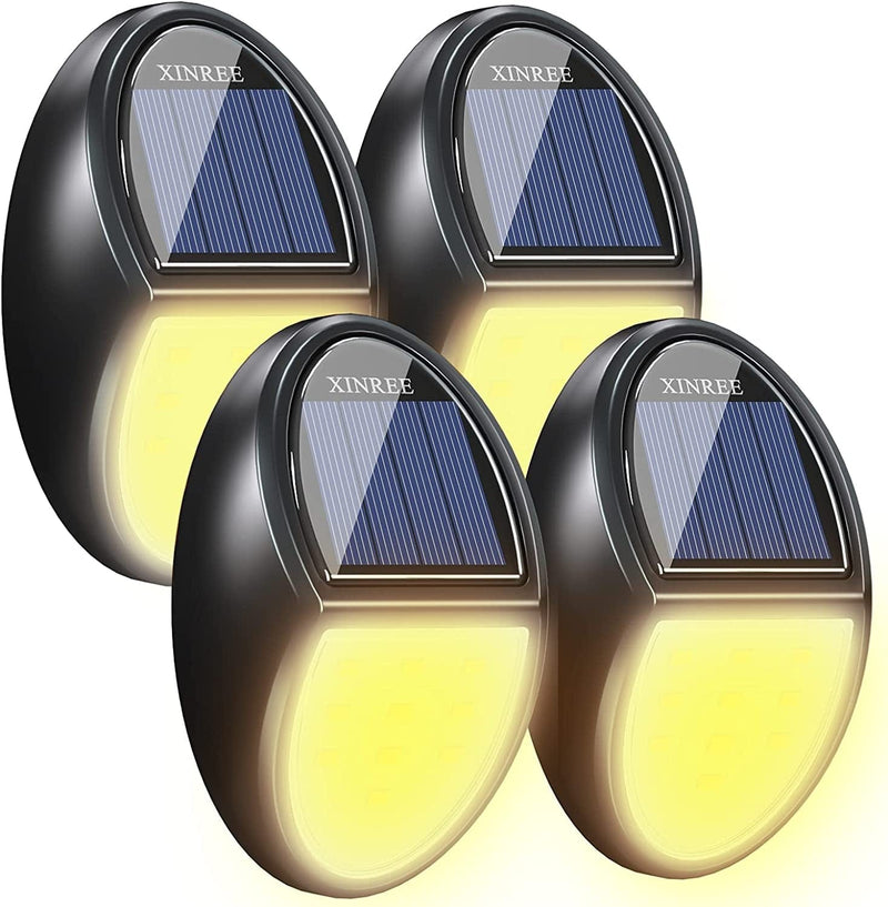 XINREE Solar Lights Outdoor Deck Lights, Solar Powered Fence Lights Outdoor Step Stair Lights,Solar Deck Lights Outdoor Waterproof Lamps for Wall Porch Pool Front Door Yard Stairs (8Pack X 10LED) Home & Garden > Lighting > Lamps XINREE 4P-Yellow  