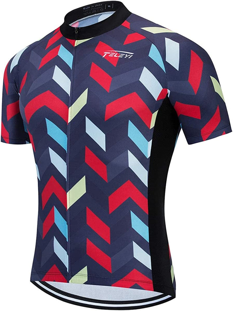 Xinzechen Men'S Bicycle Jersey Polyester Short Sleeve Sporting Goods > Outdoor Recreation > Cycling > Cycling Apparel & Accessories Weimostar Multicoloured Large 