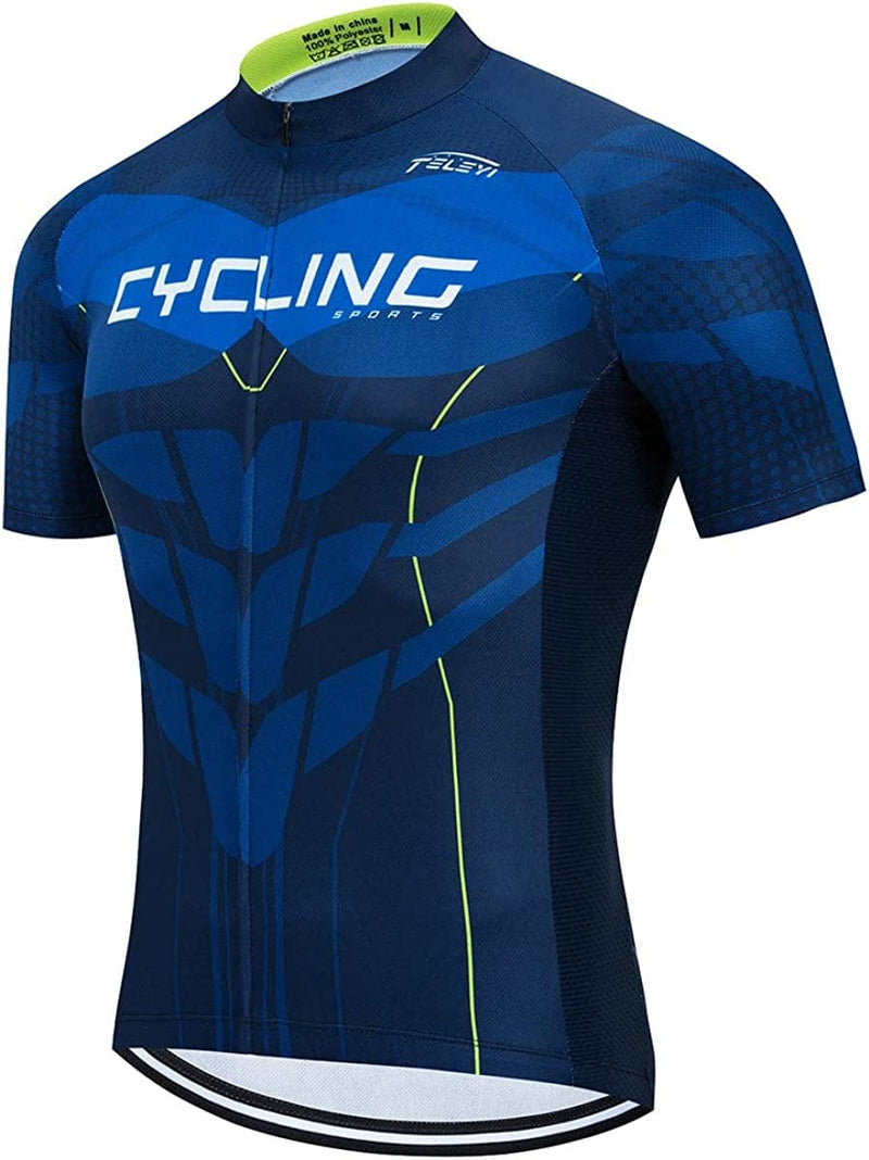 Xinzechen Men'S Bicycle Jersey Polyester Short Sleeve Sporting Goods > Outdoor Recreation > Cycling > Cycling Apparel & Accessories Weimostar Top Chest 32.3"-35.4"=Tag S 