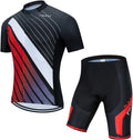 Xinzechen USA Men'S Cycling Short Sleeve Jersey Padded Shorts Set Sporting Goods > Outdoor Recreation > Cycling > Cycling Apparel & Accessories Weimostar Clothing Your Chest 40.2"-42.5"=Tag XL 