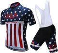 Xinzechen USA Men'S Cycling Short Sleeve Jersey Padded Shorts Set Sporting Goods > Outdoor Recreation > Cycling > Cycling Apparel & Accessories Weimostar Usa Your Chest 42.5"-44.9"=Tag XXL 