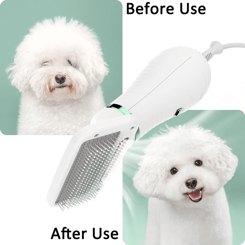 Xinzs Pet Hair Dryer, Portable & Quiet Dog Grooming with Slicker Brush, 2 Heating Settings for Small and Medium Cat Dog Animals & Pet Supplies > Pet Supplies > Cat Supplies Xinzs   
