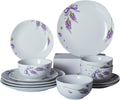 Xiteliy Ceramic Dinner Plate Sets, Plates, Bowls, 12 Pieces,Lavender Dinnerware Set Service for 4 (Purple, TL-XYC-D) Home & Garden > Kitchen & Dining > Tableware > Dinnerware Xiteliy Purple TL-XYC-D 
