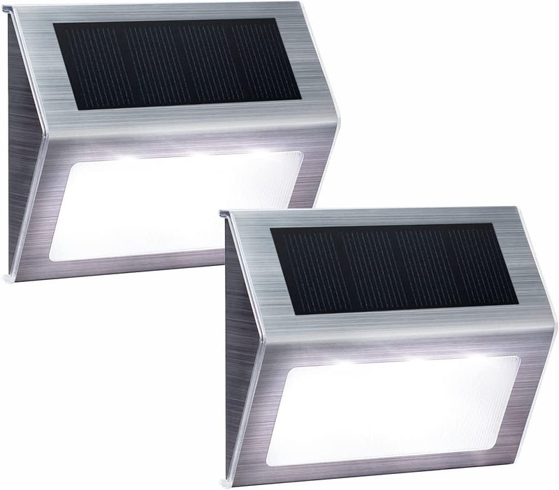 XLUX [Warm Light] Solar Lights for Steps Decks Pathway Yard Stairs Fences, LED Lamp, Outdoor Waterproof, 6 Pack Home & Garden > Lighting > Lamps IAGtek White Light 2 Pack 