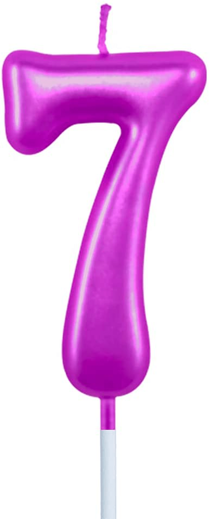 XNOVA 3rd Birthday Candle Three Years Purple Happy Birthday Number 3 Candles for Cake Topper Decoration for Party Kids Adults Numeral 30 23 37 33 13 Home & Garden > Decor > Home Fragrances > Candles XNOVA Number 7  