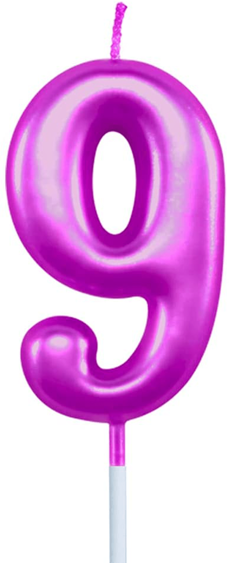 XNOVA 3rd Birthday Candle Three Years Purple Happy Birthday Number 3 Candles for Cake Topper Decoration for Party Kids Adults Numeral 30 23 37 33 13 Home & Garden > Decor > Home Fragrances > Candles XNOVA Number 9  