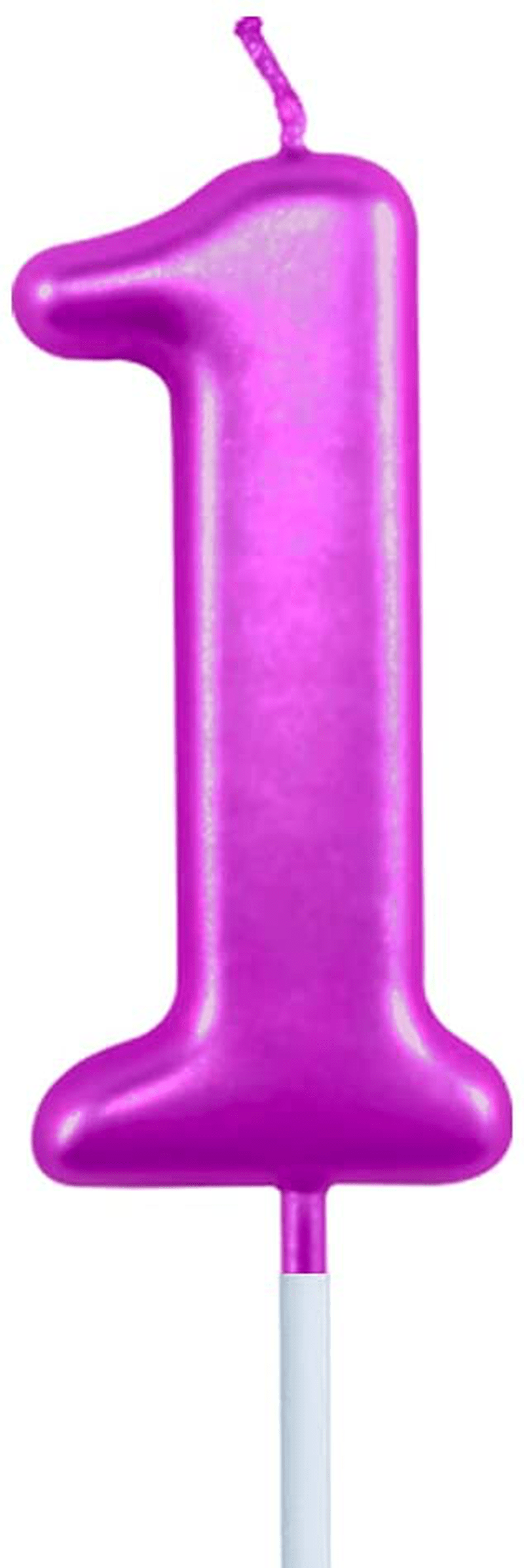 XNOVA 3rd Birthday Candle Three Years Purple Happy Birthday Number 3 Candles for Cake Topper Decoration for Party Kids Adults Numeral 30 23 37 33 13 Home & Garden > Decor > Home Fragrances > Candles XNOVA Number 1  