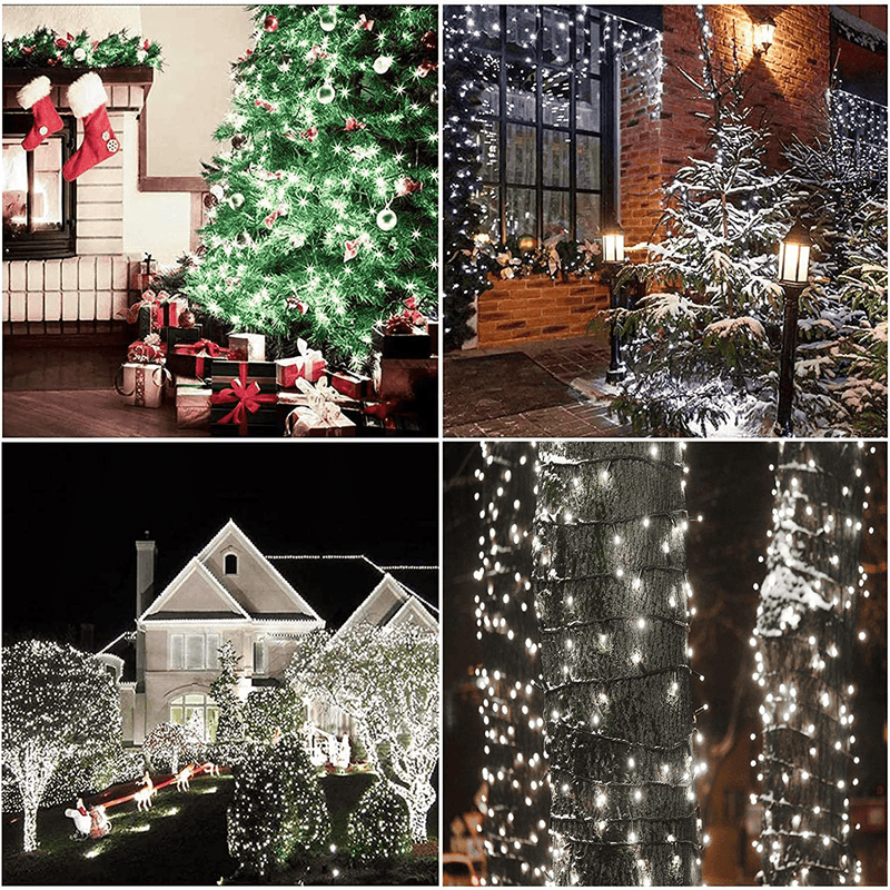 XUNXMAS Christmas String Lights Outdoor Indoor, 106ft 300 LED Cool White Christmas Tree Lights with 8 Lighting Modes, Extendable UL Certified Waterproof Fairy Lights for Patio Christmas Party Decor Home & Garden > Decor > Seasonal & Holiday Decorations& Garden > Decor > Seasonal & Holiday Decorations ‎XUNXMAS   
