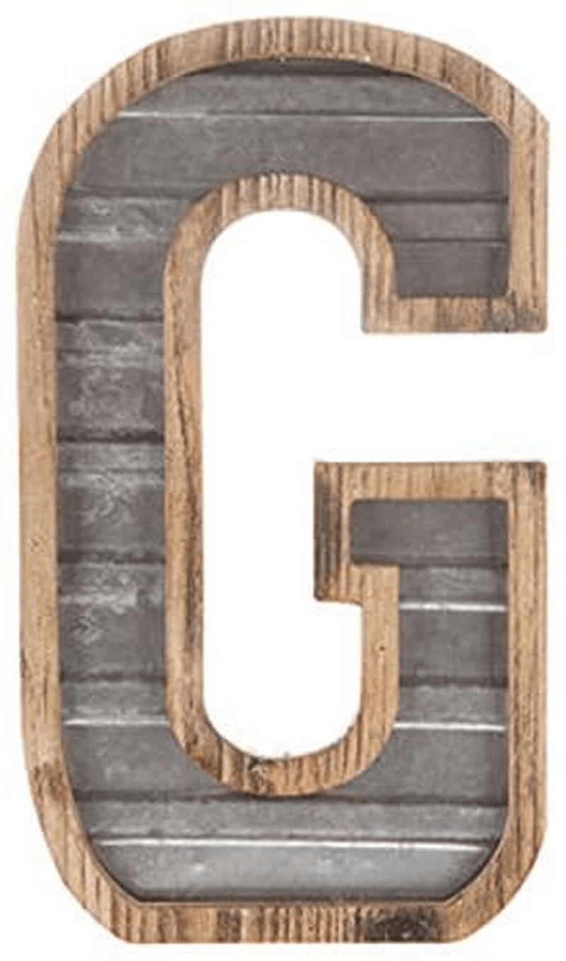 XXL 14" Galvanized Metal and Wood Industrial Home and Business Wall Letters Monogram Letter H Home & Garden > Decor > Artwork > Sculptures & Statues Generic G  