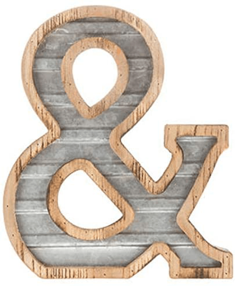 XXL 14" Galvanized Metal and Wood Industrial Home and Business Wall Letters Monogram Letter H Home & Garden > Decor > Artwork > Sculptures & Statues Generic &  