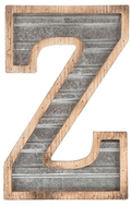 XXL 14" Galvanized Metal and Wood Industrial Home and Business Wall Letters Monogram Letter H Home & Garden > Decor > Artwork > Sculptures & Statues Generic Z  