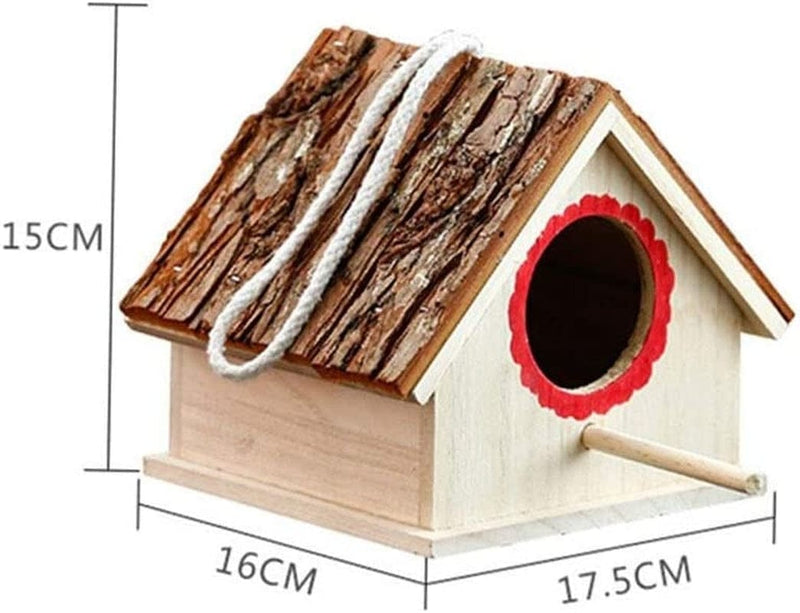 XXSLY Creative Birdcage Creative Wall-Mounted Wooden Outdoor Nest Bird House Bird Cage Nest Pet Supplies Bird Cage Accessories