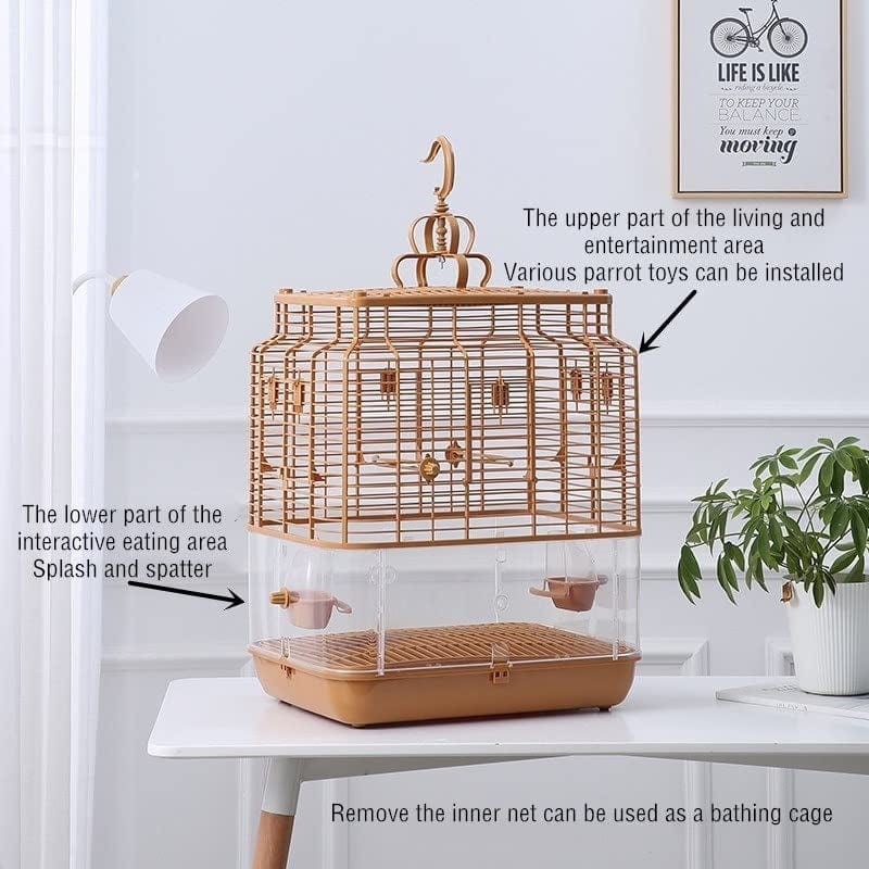 XXSLY Creative Birdcage Detachable Bird Cage Nest Breeder Box Hanging for Canary Parrot Bird Cage Parakeet Parrot Bird House with Food Box Bird Cage Accessories Animals & Pet Supplies > Pet Supplies > Bird Supplies > Bird Cages & Stands XXSLY   