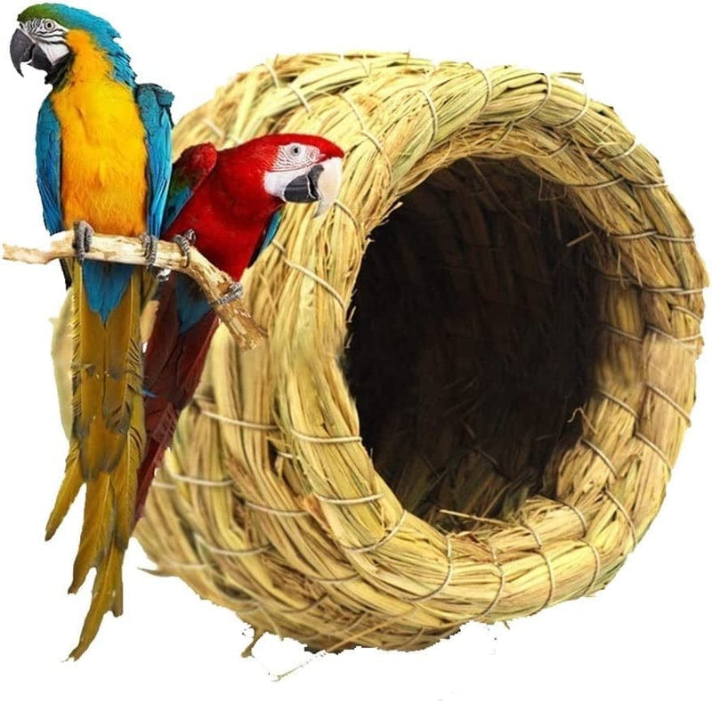 XXSLY Creative Birdcage Handmade Straw Bird Nest Pigeon Bird House Parrot Nest Bird Cage Warm Pet Bedroom Courtyard Bird Cages Adornment Bird Cage Accessories Animals & Pet Supplies > Pet Supplies > Bird Supplies > Bird Cages & Stands XXSLY   