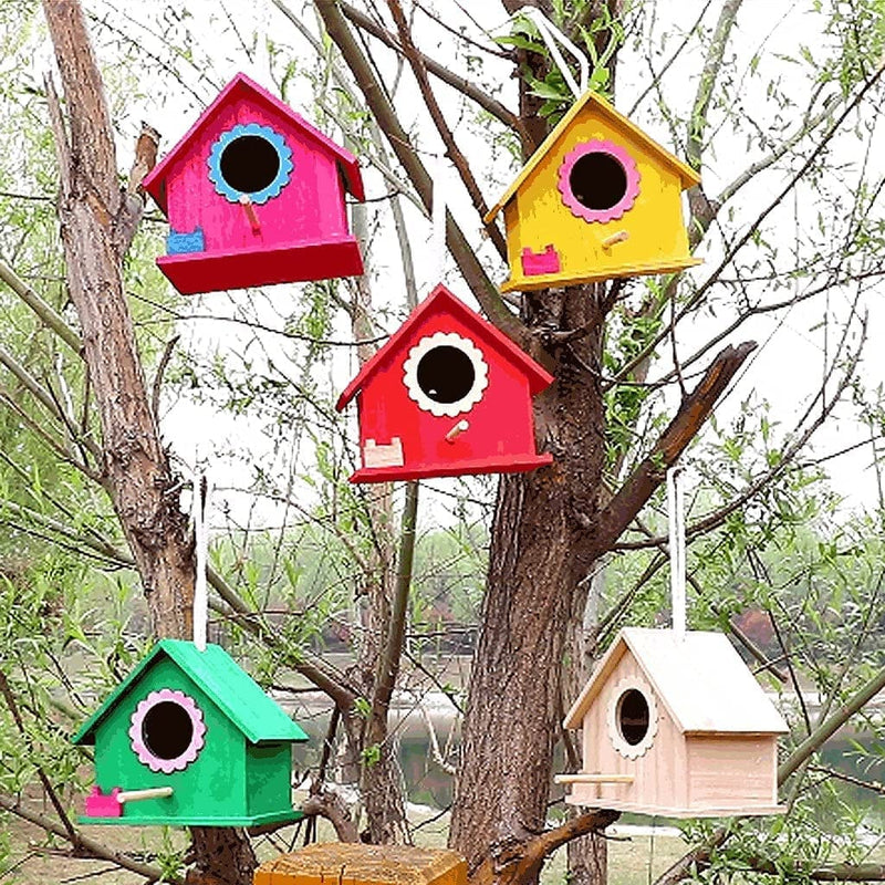 XXSLY Creative Birdcage Hanging Bird House Wooden Hummingbird Nest Natural outside Garden Patio Decorative,Breeding Box for S/M-Sized Birds-Wood Color Bird Cage Accessories (Size : L) Animals & Pet Supplies > Pet Supplies > Bird Supplies > Bird Cages & Stands XXSLY   