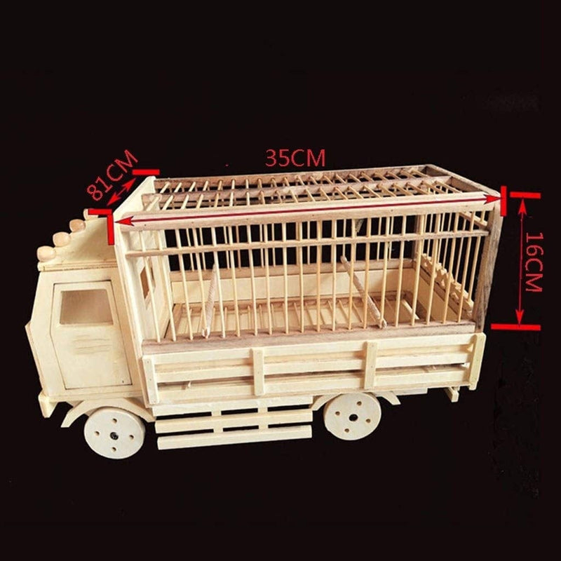 XXSLY Creative Birdcage Pure Hand Craft Bamboo Bird Cage Car Styling Bird House Suitable for Sparrow/Pearl/Jade Bird Bird Cage Accessories Animals & Pet Supplies > Pet Supplies > Bird Supplies > Bird Cages & Stands XXSLY   