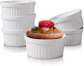 Yachi White Souffle Ramekins: 8Oz 6 Pieces Ceramic Baking Ramekin Set Oven Safe Porcelain Bakeware Serving for Sauces Dipping | Onion Soup | Lava Cake | Flan | Creme Brulee | Pudding | Mini Custard (8OZ, WHITE) Home & Garden > Kitchen & Dining > Cookware & Bakeware Yachi WHITE 8OZ 