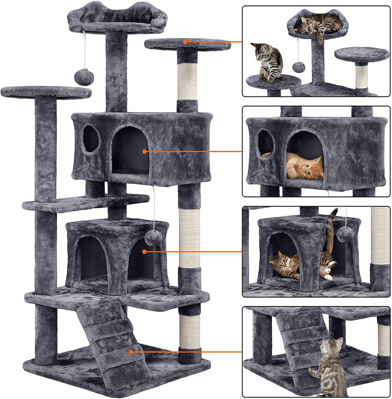 Yaheetech 54In Cat Tree Tower Condo Furniture Scratch Post for Kittens Pet House Play Animals & Pet Supplies > Pet Supplies > Cat Supplies > Cat Beds Yaheetech   