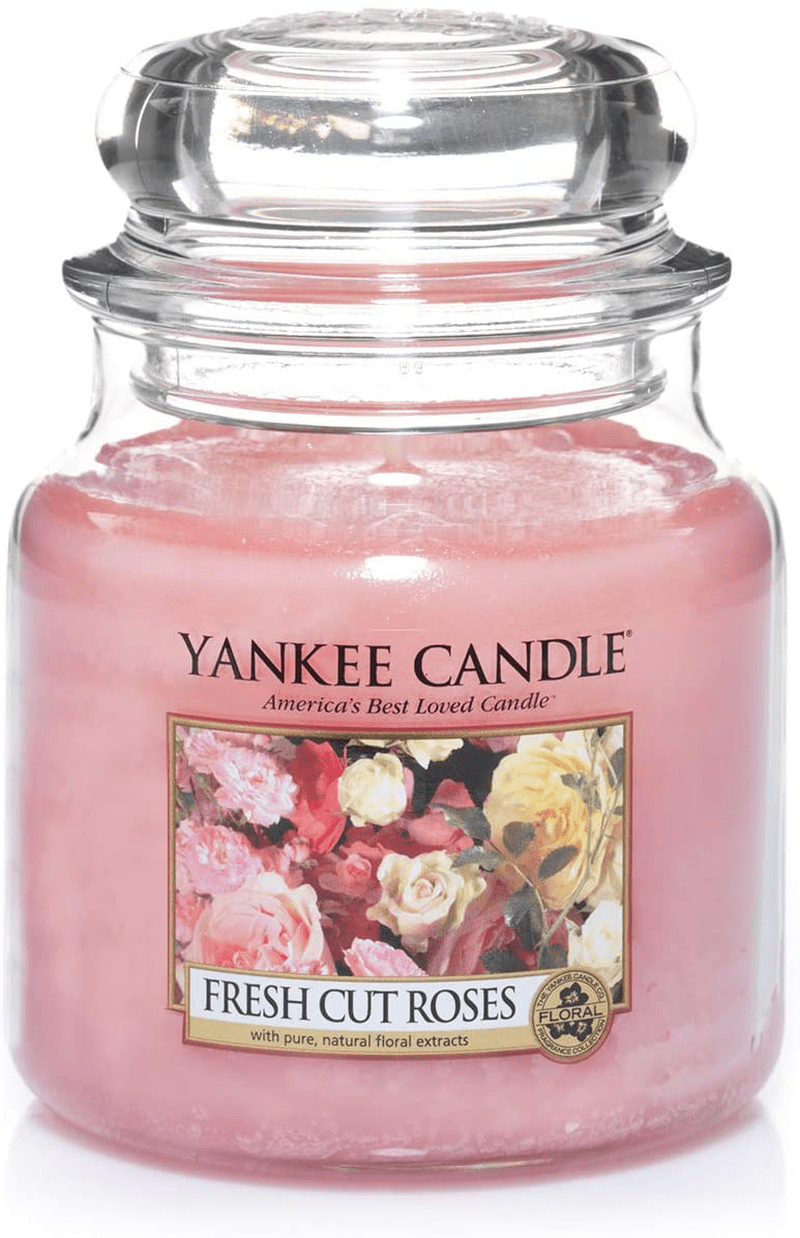 Yankee Candle Fresh Cut Roses Medium Jar Candle, Pink Home & Garden > Decor > Home Fragrances > Candles Yankee Candle Fresh Cut Roses Medium Jar Candle 