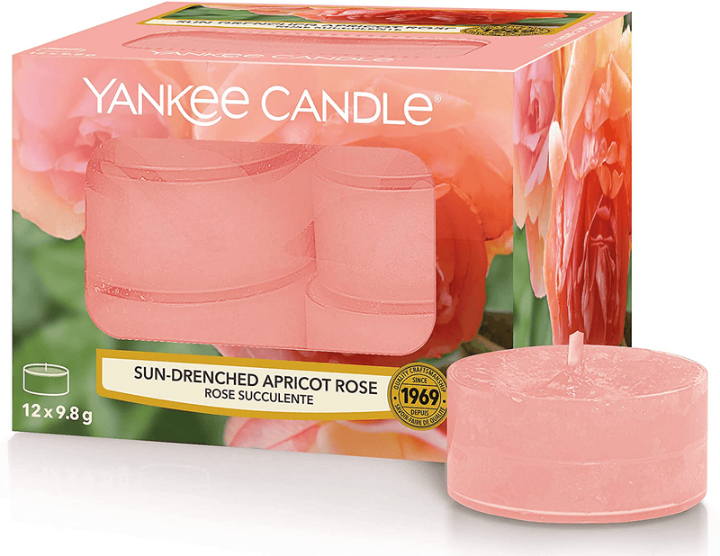 Yankee Candle Fresh Cut Roses Medium Jar Candle, Pink Home & Garden > Decor > Home Fragrances > Candles Yankee Candle Sun-Drenched Apricot Rose Tea Light Candles (x12) 