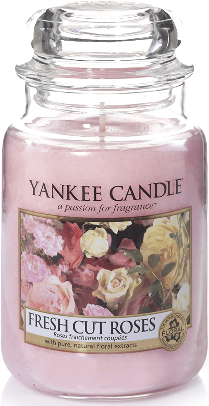 Yankee Candle Fresh Cut Roses Medium Jar Candle, Pink Home & Garden > Decor > Home Fragrances > Candles Yankee Candle Fresh Cut Roses Large Jar Candle 