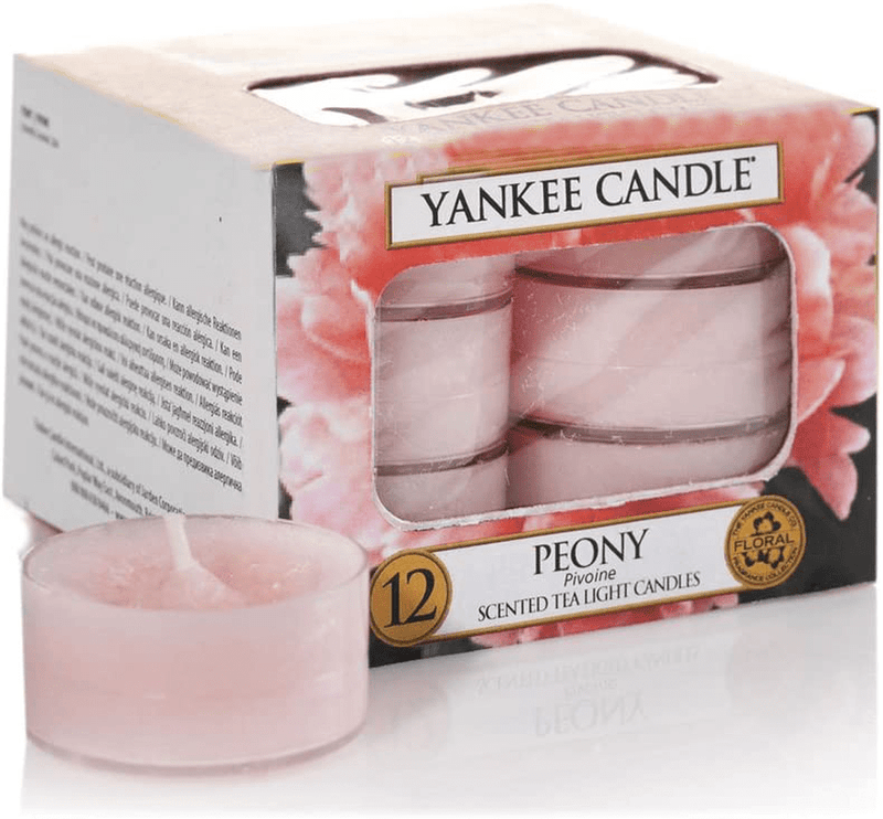 Yankee Candle Fresh Cut Roses Medium Jar Candle, Pink Home & Garden > Decor > Home Fragrances > Candles Yankee Candle Peony Tea Light Candles (x12) 