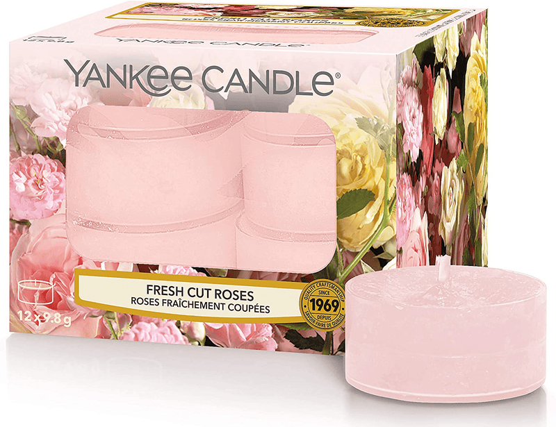 Yankee Candle Fresh Cut Roses Medium Jar Candle, Pink Home & Garden > Decor > Home Fragrances > Candles Yankee Candle Fresh Cut Roses Tea Light Candles (x12) 