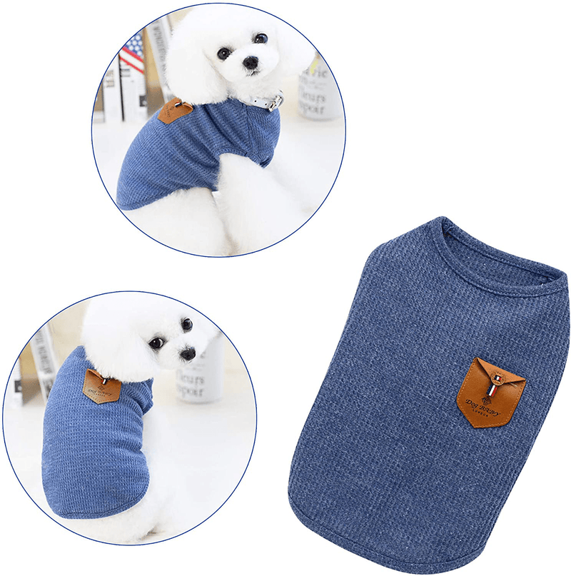 YAODHAOD 100% Cotton Dog Shirt Summer Lightweight Pet T-Shirts Soft Breathable Stretchy Cats Dogs Tee Shirt Minimalist Tank Top Sleeveless Vest Dog Apparel for Medium Small Dog Clothes (2Pack) Animals & Pet Supplies > Pet Supplies > Cat Supplies > Cat Apparel YAODHAOD   