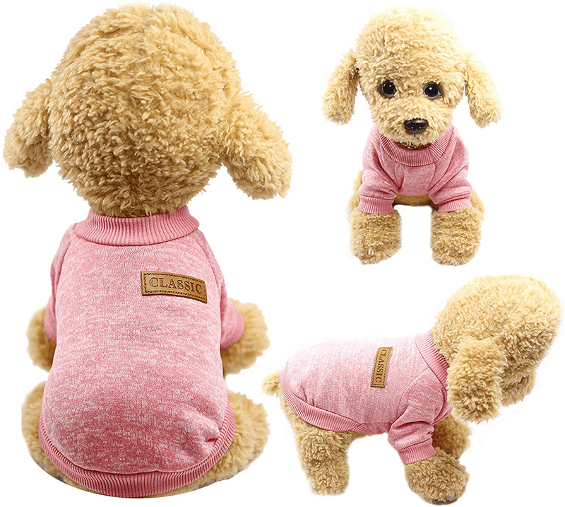 YAODHAOD Dog Sweater Winter Pet Dog Clothes Knitwear Soft Thickening Warm Pup Dogs Sweatshirt Coat for Small Dog Puppy Kitten Cat Animals & Pet Supplies > Pet Supplies > Cat Supplies > Cat Apparel YAODHAOD   