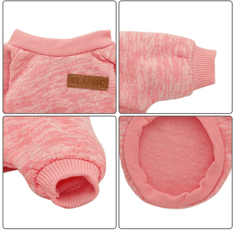 YAODHAOD Dog Sweater Winter Pet Dog Clothes Knitwear Soft Thickening Warm Pup Dogs Sweatshirt Coat for Small Dog Puppy Kitten Cat Animals & Pet Supplies > Pet Supplies > Cat Supplies > Cat Apparel YAODHAOD   