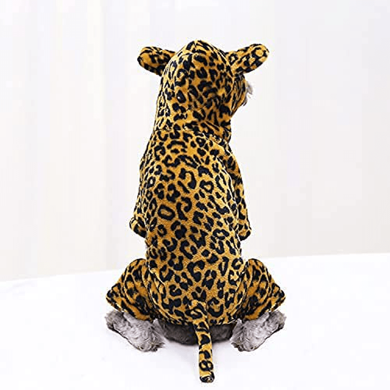 YAODHAOD Halloween Costumes for Dogs Dog Hoodie Zebra and Leopard Pet Costume Flannel Warm Coat Outfits Clothes for Small Medium Dogs Cats Halloween Cosplay Apparel（2 Pack） Animals & Pet Supplies > Pet Supplies > Cat Supplies > Cat Apparel YAODHAOD   