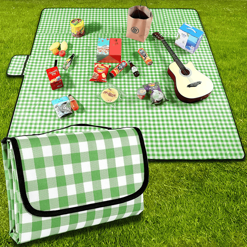 YAOMAISI Extra Large Waterproof Sandproof Outdoor Family Picnic mat,Green Picnic mat,Beach mat,79×79 inches,Foldable Portable Picnic mat,Outdoor Blanket Suitable for Park,Travel,Camping and Hiking. Home & Garden > Lawn & Garden > Outdoor Living > Outdoor Blankets > Picnic Blankets YAOMAISI Default Title  