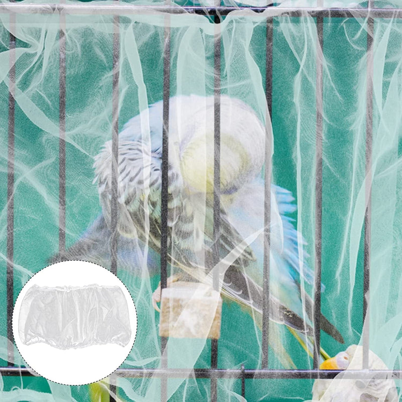 Yardwe Bird Cage Catcher Birdcage Cover Guards Stretchy Nylon Mesh Net Cover for Parakeet Macaw round Square Parrot Cage Skirt Breathable Animals & Pet Supplies > Pet Supplies > Bird Supplies > Bird Cages & Stands Yardwe   