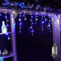 YASENN 300Led Icicle Style String Lights 29.5Ft,Update Connectable 8 Lighting Modes with Timer Icicle Lights for Home Garden Outdoor Indoor Eave Decor (Cool White LED White Cable) Home & Garden > Lighting > Light Ropes & Strings YASENN Blue and white LED white cable 29.5FT white cable icicle 