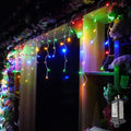 YASENN 300Led Icicle Style String Lights 29.5Ft,Update Connectable 8 Lighting Modes with Timer Icicle Lights for Home Garden Outdoor Indoor Eave Decor (Cool White LED White Cable) Home & Garden > Lighting > Light Ropes & Strings YASENN Multicolor LED White Cable 29.5FT white cable icicle 